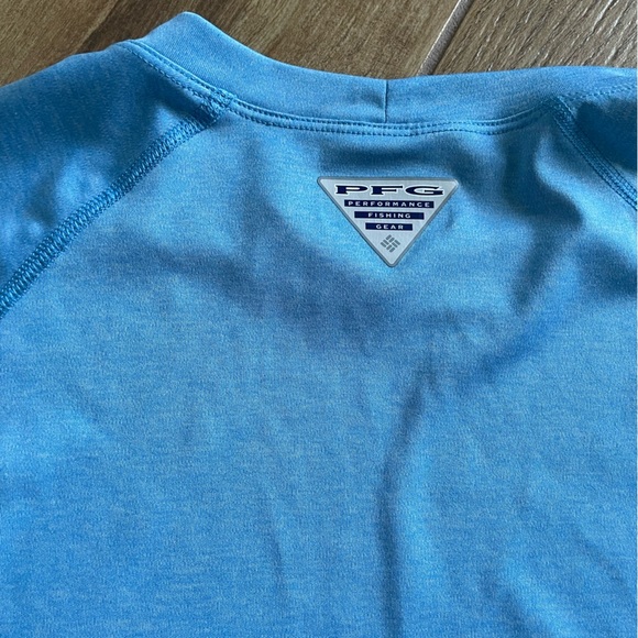 Columbia PFG Blue Short Sleeve Athletic Shirt Men's Large - Picture 7 of 8